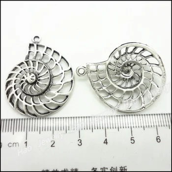 23 buc Epocă Farmece Shell Pandantiv argint Antic se Potrivesc Bratari Colier DIY Bijuterii din Metal de a Face
