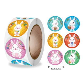 25mm Paste Fericit Autocolante Drăguț Iepure de Desene animate de animale Auto Adezive Autocolant Eticheta Pentru Paște Petrecere Copii Cadouri Sac de Box Decor Categorie