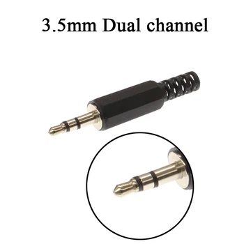 3.5 mmaudio de sex masculin plug adaptor jack stereo conector earphone3.5mm locuințe stereo mufă pentru căști single si dual channel audio plug
