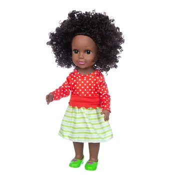 35cm Model de Păpușă Copil Renăscut Fată Copilul Negru African Copilul Parul Cret Organism Papusa Drăguț Silicon de Baie Jucărie Fata Însoțească Jucărie