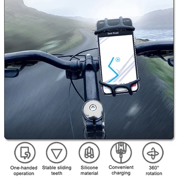 360° Rotatabl Silicon Telefon Suport Bicicleta Motocicleta Sta Anti-drop Mobil GPS Suport Pentru iPhone 12 11 Huawei, Xiaomi, Samsung