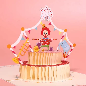 3D tridimensional felicitare Cadou de Ziua Copilului Fata Tort de Felicitare, carte Poștală, Felicitare Coleg Prieten Cadou de Ziua de nastere