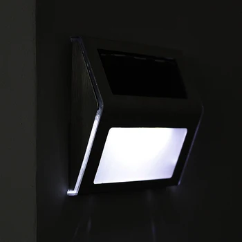 3pcs LED Solar Senzor de Lumină în aer liber rezistent la apa Cale Scări Solare Alimentat Alb Lampă Auto Pe timp de Noapte Pentru Home Garden Street