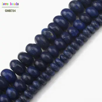 4/6/8mm Natural Lapis Lazuli Rondelle Margele pentru Bratari Rotunde Liber Distanțier DIY Brățară Accesorii Bijuterii