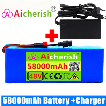 48v Battery Pack 48v58ah13s3p Litiu-Ion Batterij 1000W Voor54.6v Elektrische Fiets Elektrische Scuter Bms Ebike Baterie 2kg