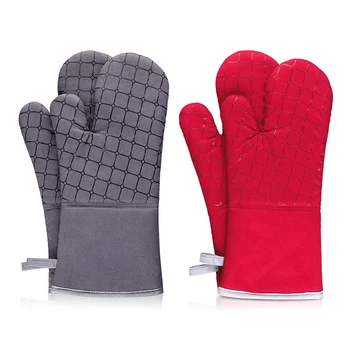 4BUC/Set Gros Mănuși termoizolante Pentru Bucatarie, Anti-opărire Mănuși Pentru Cuptoare cu Microunde, la temperatură Înaltă Instrumente de Copt