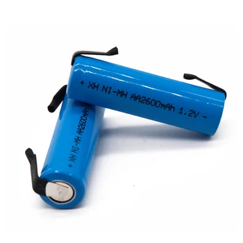 4~20 BUC Nou de 1.2 V AA baterie de 2600 MAH 2A Ni-MH Ni MH de celule albastru coajă cu file de pini pentru Philips Braun aparat de ras electric instrument perie