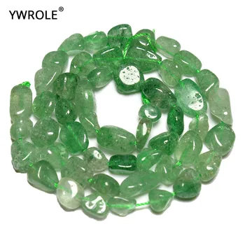 5-8 mm Pietriș Forma Verde Natural de Capsuni Cuarț Piatră de Margele Pentru Bijuterii DIY Brățară Colier 15