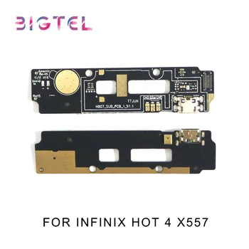 5 Buc/Lot Original Pentru Infinix Hot 4 X557 USB Port de Încărcare Conector Bord Piese Flex Cablu Microfon Mic