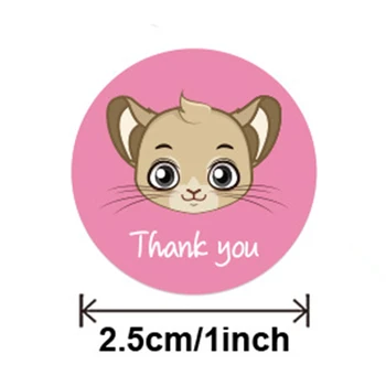 50-500Pcs Animal Multumesc Autocolante, Etichete Sigiliu 8 de Desene animate Drăguț Autocolant pentru DIY Scrapbooking Papetărie Fata sau Baiat Copii Cadouri