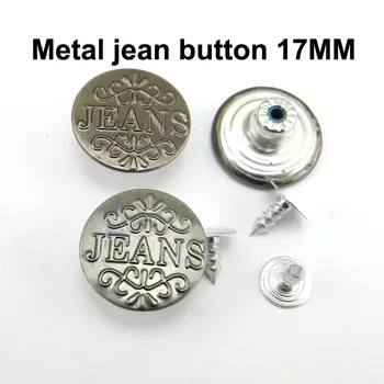 50PCS Metal Blugi Sport Butonul de 17MM Decorative, Haine Accesorii de Îmbrăcăminte Cuvânt Pantaloni Butoanele se Potrivesc mn / cm-350