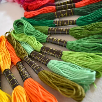 50Pcs se Amestecă Culorile de Cusut din Bumbac Jurubițe Cruce Cusatura Broderie Fir de Ata Kit DIY Instrumente de Cusut