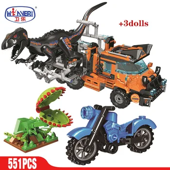 551pcs Captura Dinozaur Prinderea Camion Lumea Jurassic Park Cifre Blocuri Caramizi Educație Jucarii pentru Copii, cadouri 8052