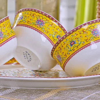 56 Capete de veselă ceramică mâncăruri chinezești jingdezhen ceramică Salata de Orez Fidea Castron gustul fel de mâncare de orez Cină Seturi