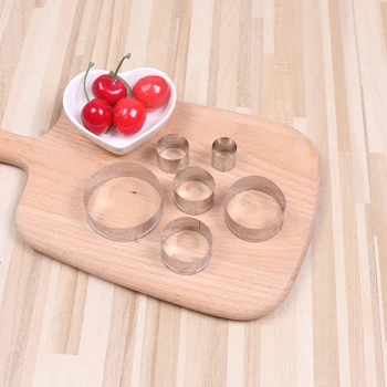 5pcs/6pcs Tort Cookie Mucegai Cutter Rotund Forma de Cerc din Oțel Inoxidabil DIY Fondante Mucegai Instrumente de Gadget-uri de Bucătărie Accesorii pentru Instrumente