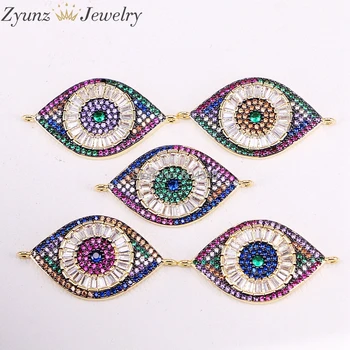 5PCS ZYZ330-4219 Calitate de Top Multicolore Cubic Zirconiu Oval Design Ochi de Zirconiu CZ Bratari pentru femei