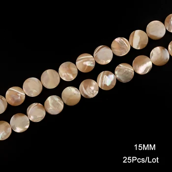 5~20MM Culoare Primară Naturale Trochus Mama de Perla Shell Plate de Formă Rotundă Farmece Shell Margele pentru Bijuterii DIY 15