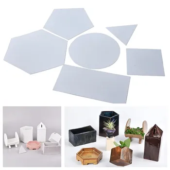 6 Bucati/set de Lut Ceramică Bord Formarea Geometrice Placa PVC Contur Bord Rotund Poligon de Creație Ceramică Instrumente