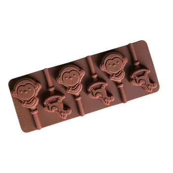 6-Piesă De Silicon Lollipop Mucegai Ciocolată Zahăr-Tableta Mucegai Xg758