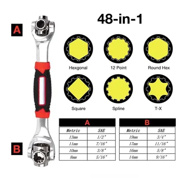 9-45mm Universal Cheie Cheie de piulițe Scule de Mână multifuncțional Reglabil Portabil Cheie dinamometrică Cheie Reglabilă