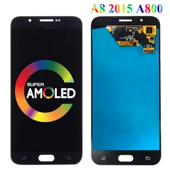 A8 Super AMOLED Pentru Samsung Galaxy A8 A800 Display LCD Touch Screen Digitizer A8000 A8000F Ekran Asamblare Piese de schimb