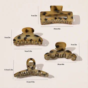 Acetat de Leopard de Imprimare cu Gheare Clip Agrafă de păr Crab pentru Fete Coada de cal Clip pentru Femei Păr Gheare Baie Clip Fată Păr Accesorii Cadou