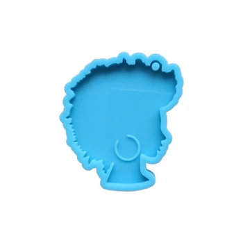 Afro Feminin Coaster Rășină Mucegai Frumusete Exploda Capul Rostogolindu-Se Tava De Silicon Mucegai