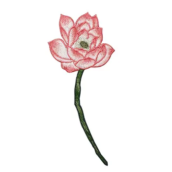 AHYONNIEX 1 Bucata Floare de Lotus Broderie Patch-uri pentru Haine DIY DIY Haina de Iarna Aplicatiile de Mână Coase Pe Patch-uri