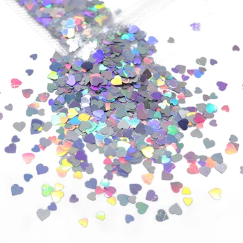 Amestecat Holografic Nail Art Glitter Stralucitor Dragoste Dulce Inima Fulgi de Paiete 3D Unghii Paillette Manichiura de Valentine ' s Day Decoratiuni