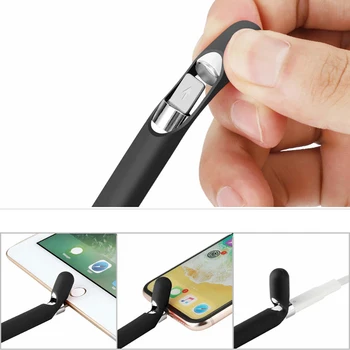 Anti-A Pierdut Creion Husa Silicon Pentru Apple Pencil 1 Portabil Accesorii Elastic Stylus Pen Holder Cu Apple Caz Pen Peniță Capace
