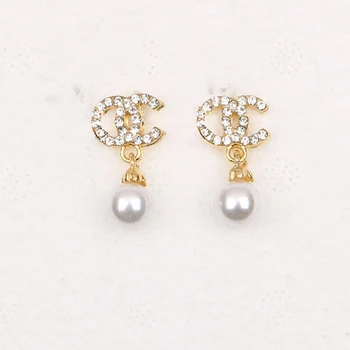 Argint 925 Pin Nou Stil Diamant Pearl Pandantiv Temperament Toamna Iarna Ureche Ornament