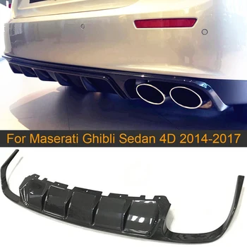 Auto Bara Spate Difuzor de Buze Pentru Maserati Ghibli Bază S Q4 Sedan 4D - 2017 Bara Spate Difuzor de Buze Protector Fibra de Carbon