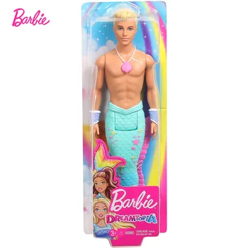 Barbie Dreamtopia Merman Papusa de 12-Inch cu Blue Rainbow Coada și Părul Blond de la 3 la 7 Ani FXT23