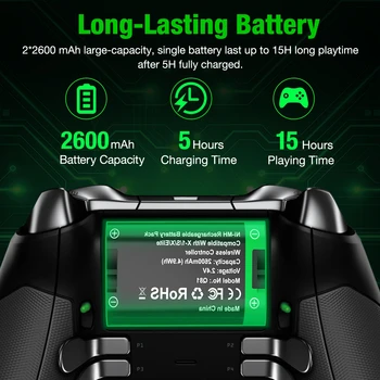 BEBONCOOL 2 x2600mAh Baterie Reîncărcabilă Pentru Xbox Seria X/S/Xbox One S/X Baterie Controler Pentru Xbox One + Încărcător USB
