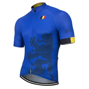 Belgia 2020 Bărbați Ciclism Jersey Albastru Personalizat Drum Echipă de CURSE de Biciclete Drum de Munte Cursa Topuri de Curse Îmbrăcăminte iute Uscat