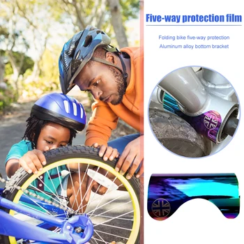 Bicicleta Jos Suportul Autocolant Protector Guard pentru Biciclete Pliabile Brompton Carbon BB Cadru de Protectie Pad Accesorii pentru Biciclete