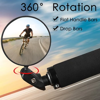 Bicicleta Oglinda retrovizoare 360 Roti Spate Reglabil Vedere Reflector 18-25MM Biciclete MTB Ghidon, Oglinzi, Accesorii pentru Biciclete