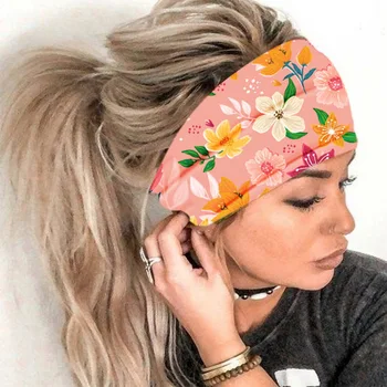 Boho Largă De Bumbac Stretch Femei Benzi Caciulita Headwrap Turban Articole Pentru Acoperirea Capului Bandaj Benzile De Păr Bandană Fascinator