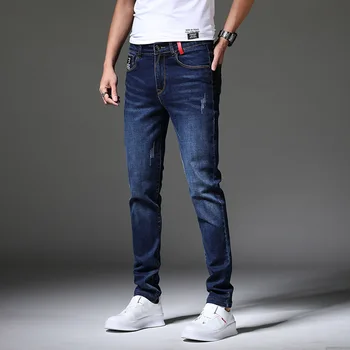 Brand Blugi Barbati Slim Fit Skinny Denim Blugi de Designer Elastic Drepte Blugi Stretch Pantaloni Jeans pentru Bărbați