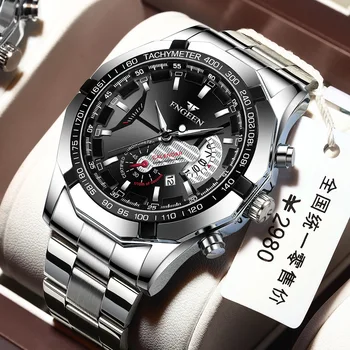 Brand Bărbați Ceasuri de Afaceri Cuarț Ceas pentru Bărbați Banda din Oțel Inoxidabil rezistent la apa 30M Data de Ceasuri Relogio Masculino