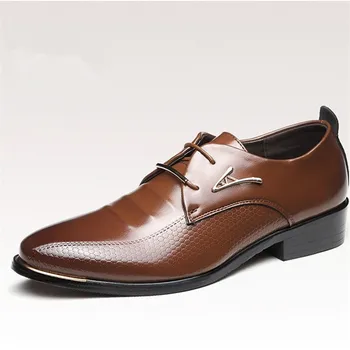 Brand de lux bărbați clasic subliniat pantofi de costum barbati din piele de brevet de mireasa negru pantofi Oxford pantofi eleganți de mari dimensiuni moda