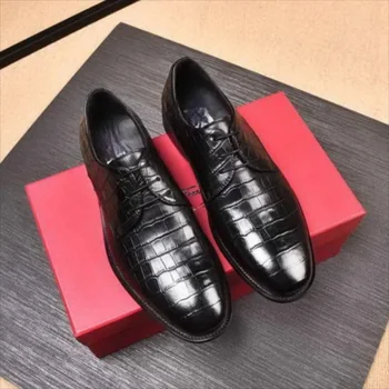 Bărbați Manual Clasic de Crocodil Model PU de Înaltă calitate, Pantofi Oxford Clasic de Moda de zi cu Zi Toate-meci de Afaceri Casual 1KB027