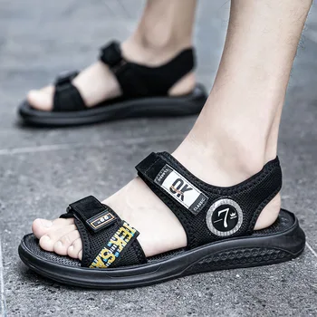 Bărbați Sandale Tocuri Plat Confortabil Vara Pantofi De Plaja Si Non-Alunecare De Moda 2021 Masculin Sandale Noi Usoare Talpă Moale Respirabil