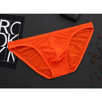 Bărbați Slip Sexy Transparent Lenjeria de Nylon, Matase de Gheață Ultra Subțire Respirabil Scăzut Talie de sex Masculin Rece Lenjerie de corp mai Multe Culori