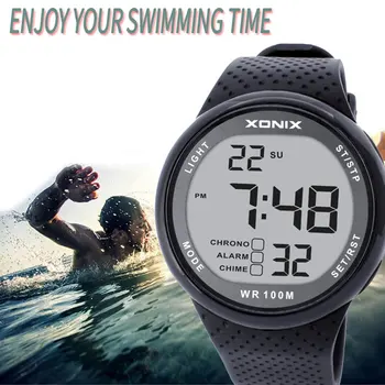 Bărbați Sport 100m Ceas Ceasuri de Scufundări de Înot în aer liber Militare Digital Impermeabil Ceasuri Mens LED Multifuncțional montre homme Fierbinte