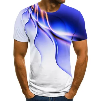 Bărbații 3D Imprimate T-Shirt Personalitate Fulger Tricou Maneca Scurta Casual Tricou 2021 Noua Moda de Vara T-Shirt
