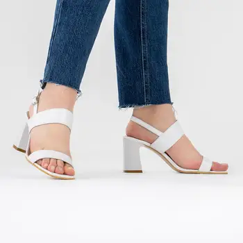 Callizio Femei Genunine Sandale din Piele Toc Gros sandale de Vara Catarama Toc Sandalies Femeie Sezonul de Vară 2021