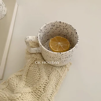 Cana de cafea cu Lapte Ceramice Estetice Imprimare Cană de Porțelan Ceramice lucrate Manual Ciocolata Calda cu Lapte Cupa Tazas Divertidas Cani BG50MS