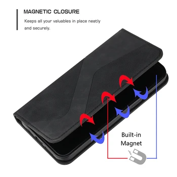 Capa POCO X3 Pro Caz pentru Funda Xiaomi POCO X3 NFC M3 Caz de Lux Magnetic Piele Flip Wallet Cover Telefon Casa Bara Bărbați Femei