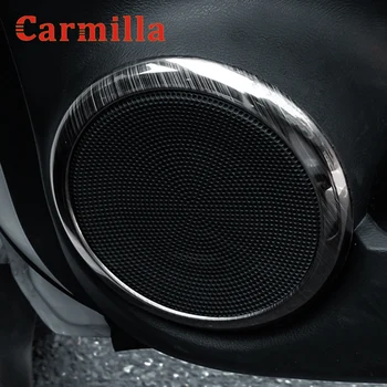 Carmilla din Oțel Inoxidabil 4buc Car Audio Difuzor Capac Inel Autocolant Ornamente pentru Nissan Lovituri 2017-2021 Styling Auto Accesorii Auto
